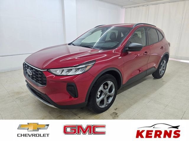 2025 Ford Escape ST-Line in Red — front three-quarter view