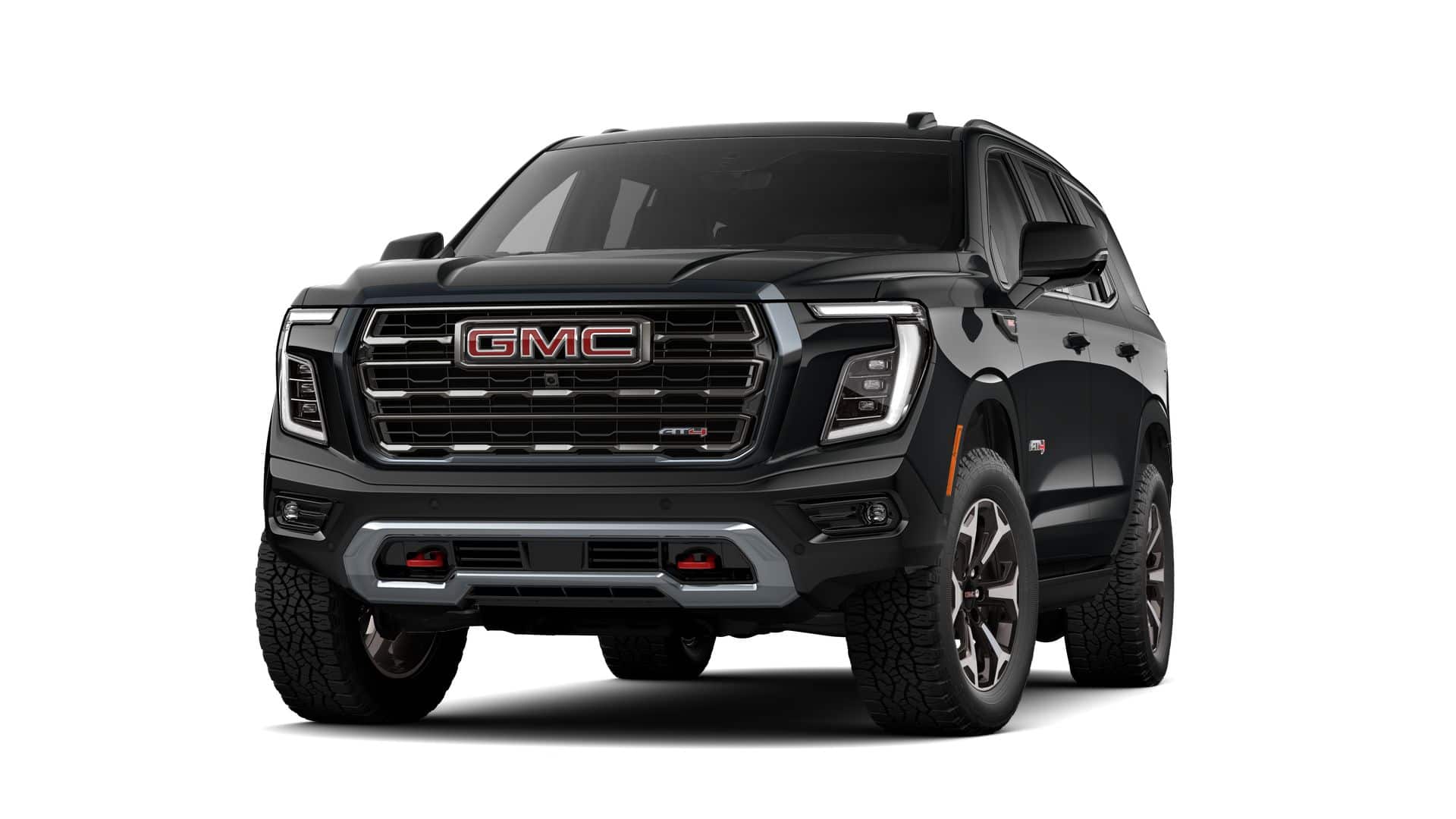 2026 GMC Yukon AT4 Ultimate in Onyx Black — front three-quarter view