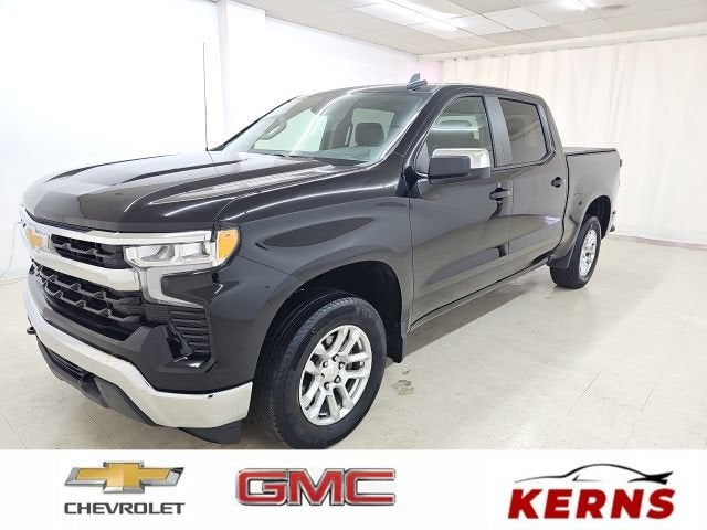 2023 Chevrolet Silverado 1500 LT (2FL) in Black — front three-quarter view