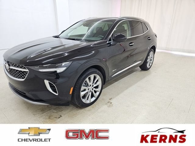 2023 Buick Envision Avenir in Ebony Twilight Metallic — front three-quarter view